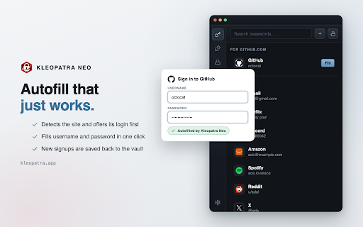 Kleopatra Neo - Secure Email, Passwords & PGP :: Encrypt & decrypt with PGP. Auto email aliases. Zero-knowledge password manager with autofill, AES-256 on your device.