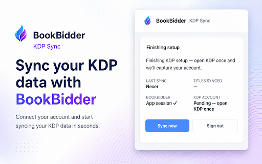 BookBidder KDP Sync :: Syncs your KDP royalty data to BookBidder.