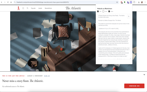 Website to Markdown :: A Chrome extension to convert web pages to Markdown