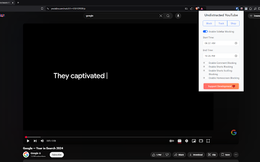 Undistracted YouTube :: A browser extension to enhance your YouTube experience by blocking distractions.