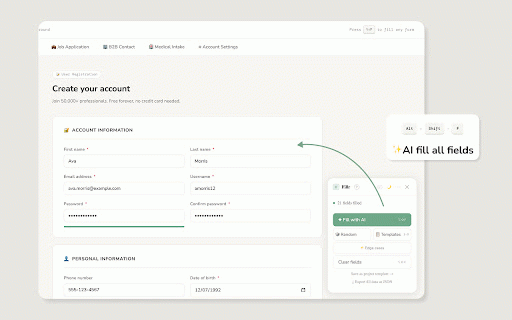 Fillr :: Fillr - AI Form Filler for QA, Developers and Marketers