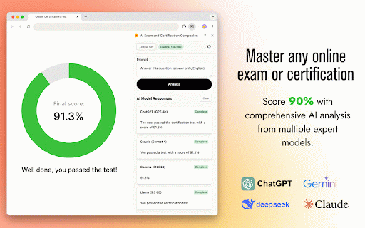 AI Exam and Certification Companion :: Analyze exam questions and certification questions with multiple AI models