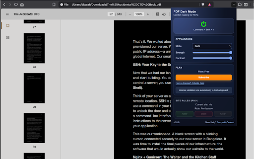 PDF Dark Mode :: Dark Mode for PDF files to reduce eye strain.