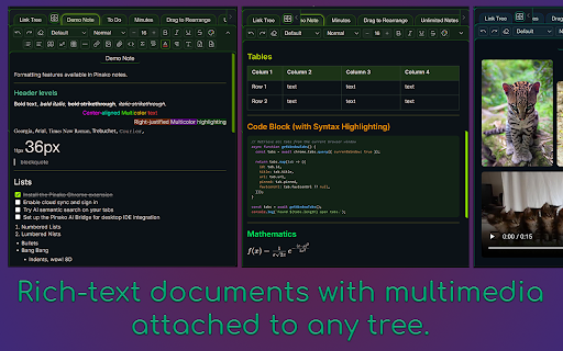 Pinako :: Tab Navigator,
Session Manager,
Archive Organizer,
Collaborative Workspace,
and AI Librarian for your Browser.
The essential…