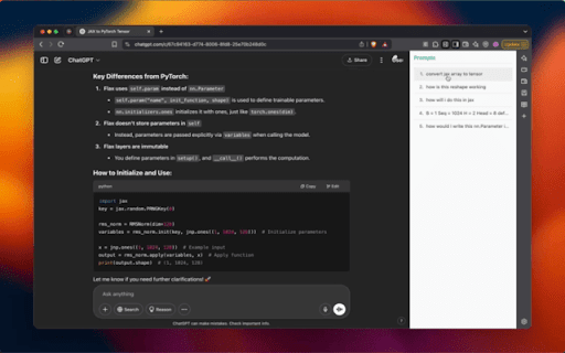 Chat Outline :: Displays a Table of Contents for your prompts on ChatGPT, Claude, and AI Studio.