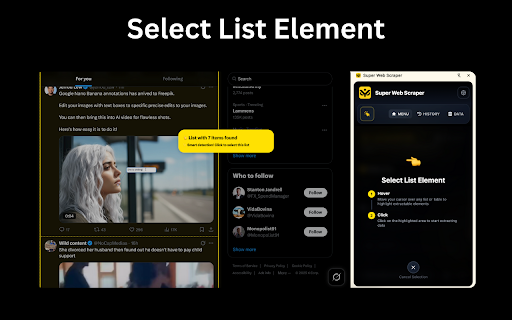 Super Web Scraper :: Super Web Scraper: Instantly extract text, images, emails & links from any site. One-click, fast & powerful data scraper tool.