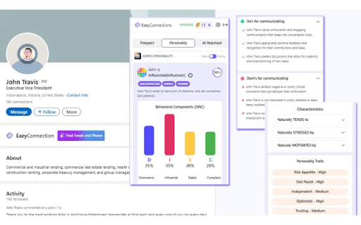 EazyConnections AI :: Verified business contacts and AI personality insights to personalize outreach, build rapport faster, and improve conversions.