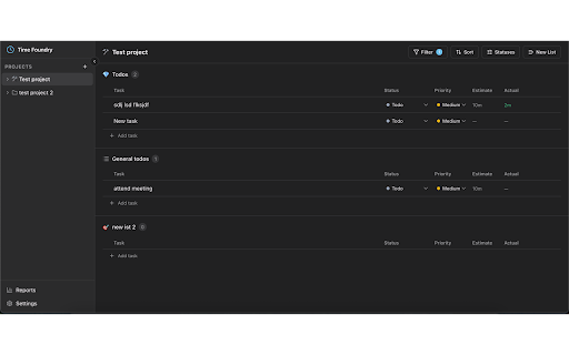 Time Foundry :: Task management and Pomodoro timer for developers