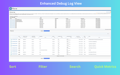 Salesforce Change Set Helper Renewed :: Enhances Salesforce change sets and debug logs with advanced table views, performance metrics, and filtering capabilities.