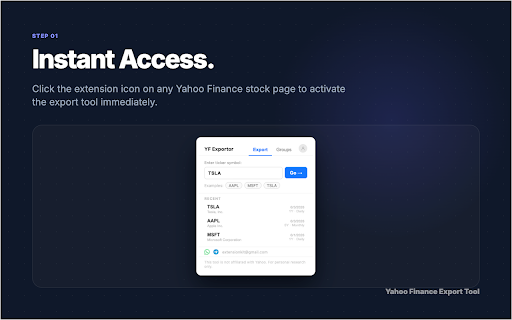 Yahoo Finance to Excel & CSV Data Export Tool :: Download Yahoo Finance historical stock data to CSV or Excel — no programming knowledge, no API key required, work as before.
