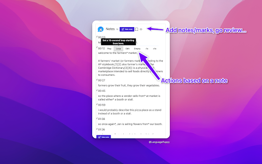 LanguagePuppy - YouTube Notes & Speaking :: LanguagePuppy helps you turn YouTube into a powerful language class. Take notes, practice shadowing, and boost your skills.