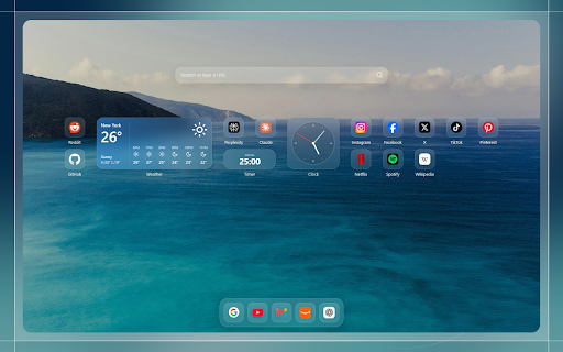 PrismTab - New Tab Dashboard :: Lightning-fast, powerful and fully customizable new tab page.