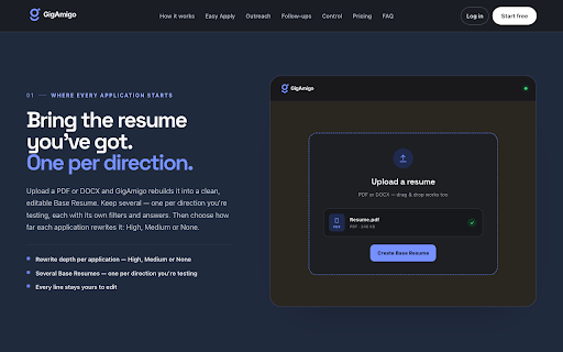 GigAmigo :: A controlled AI copilot for tailored applications and recruiter outreach.