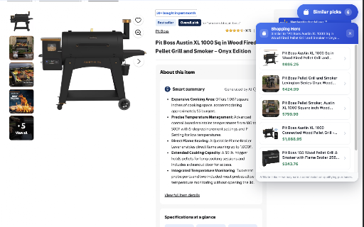 Shopping Hero :: ShoppingHero shows you similar products to whatever you're browsing — right on the page.
When you view a product on a shopping…