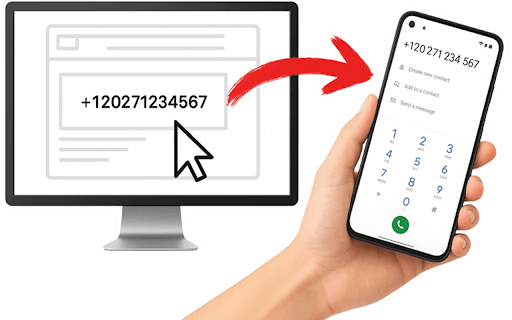 CallLinks: Click-to-Call :: CallLinks делает все номера телефонов кликабельными и отправляет их на привязанный мобильный девайс (Click-to-Call)