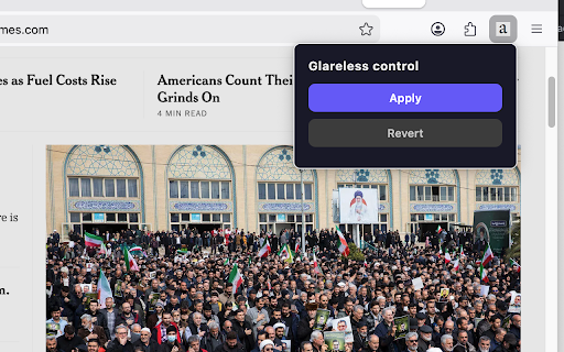 glareless :: ensures the background color for text is not too bright