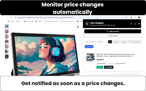Cleen – Panier Centralisé :: Panier centralisé pour tous vos achats en ligne. Alertes de prix et suivi automatique de vos produits favoris.