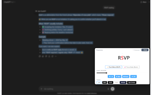 TempoLens :: Speed read any text online — AI chats, articles, documents. RSVP and bionic reading modes.