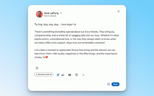 PostNudge - Voice to LinkedIn Posts :: Create engaging LinkedIn posts by speaking naturally.