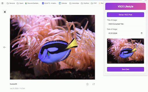 VSCOify :: A simple chrome extension allowing photographers to extract images and info from VSCO posts.
