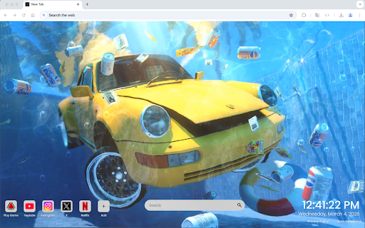 Swimming Pool Porsche 911 Live Wallpaper :: One of the most epic car live wallpapers for Chrome – featuring a Porsche 911 in a luxury poolside scene.