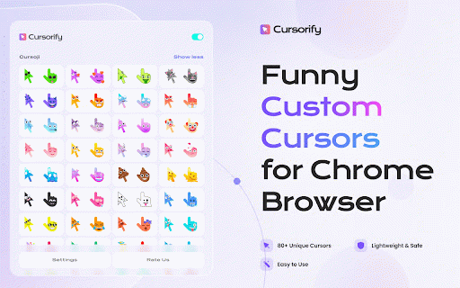 Cursorify – Change Mouse Cursor :: Upgrade your Chrome experience with a custom cursor. Use Cursorify to replace your default cursor with a custom one.