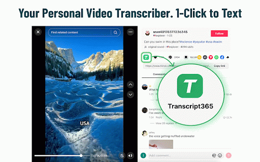 One-Click AI Video to Text & SRT Downloader :: Open supported social video pages in Transcript365 for transcript processing and subtitle export.