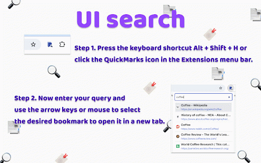 QuickMarks :: Quickly search your bookmarks