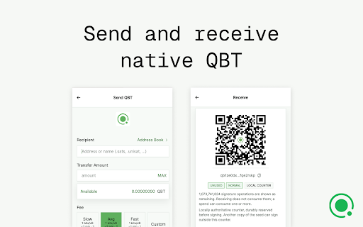 Qbit Wallet by Satflow :: Qbit Wallet by Satflow enables users to send, receive and transact in native Qbit (QBT) and its native ecosystem.