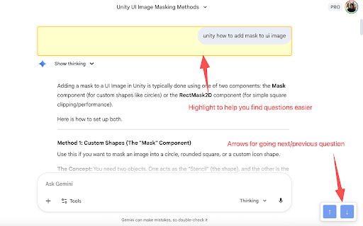 LLM UI Skipper :: Quickly jump between user questions in LLM chat interfaces