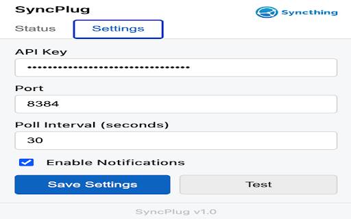 SyncPlug :: Monitor and control your Syncthing instance