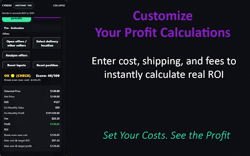 Amazoom Arbitrage Tool :: Amazon arbitrage ROI analyzer and scanner