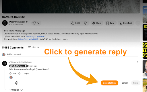 Replai: AI Replies for YouTube Comments :: Instantly generate context-aware AI replies for YouTube comments. Save hours, boost engagement, and grow your channel faster.