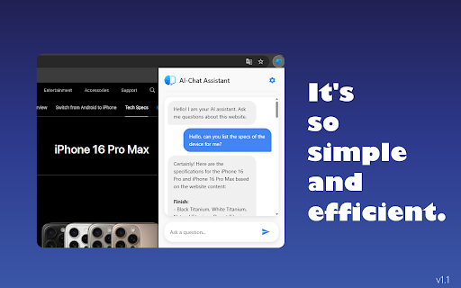 AI-Chat Assistant :: An extension that provides an AI chat for the current website