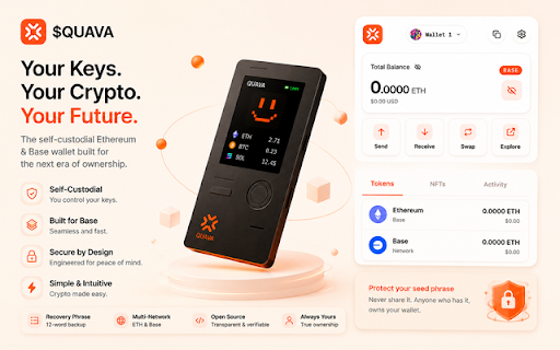 Quava Wallet :: Post-quantum Ethereum & Base wallet. Built for the era when quantum breaks everything else.