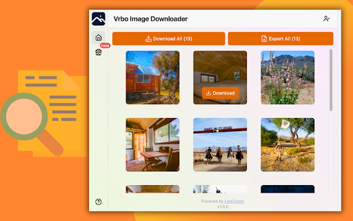 Vrbo Image Downloader :: Download all Vrbo HD images, or export image URL and infos just by one click.