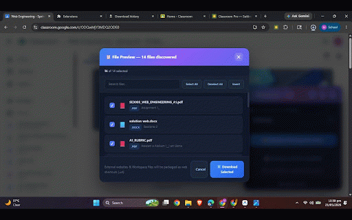 Classroom Pro Downloader :: Download and organize Google Classroom materials into ZIP files. Integrates date filters and smart metadata shortcuts.