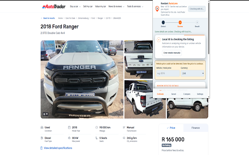 Kwelani AutoLens :: Review vehicle listing details and estimate potential landed costs for importing into Zambia.