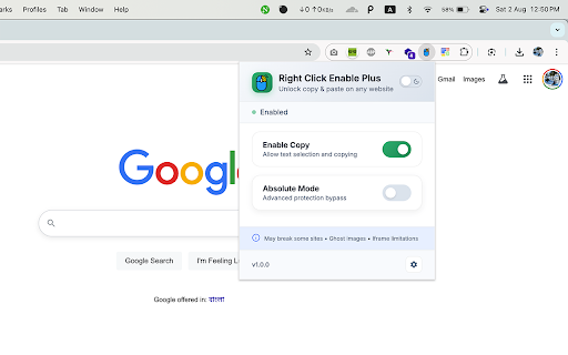 Absolute Right Click Enable Plus :: Force Enable Right Click & Copy