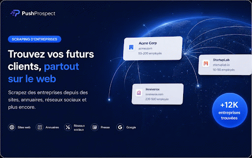 PushProspect – LinkedIn Connect :: Connectez votre compte LinkedIn à PushProspect en un clic, depuis votre propre navigateur.