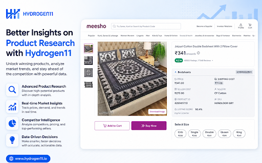 Meesho Lens / Product Research By Hydrogen11 :: Meesho product research & supplier intelligence tools by Hydrogen11.io