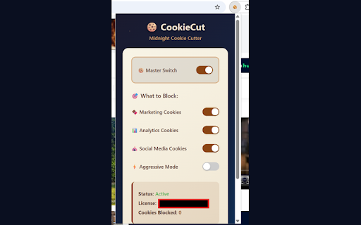 CookieCut — Auto-Reject Banners :: Silently selects the minimal-tracking option on cookie consent banners. 100% local.