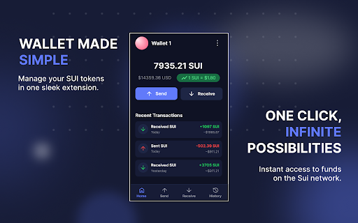 Websol: Sui Wallet :: Websol Wallet is a secure and simple browser wallet for the Sui cryptocurrency.
