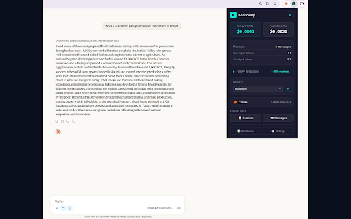 Kontinuity :: Track AI coding costs. Prevent context drift. Never lose the thread.