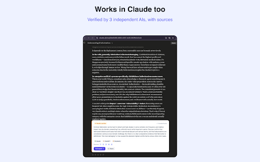 DoubleChecks - AI Fact Checker :: Fact-check ChatGPT & Claude answers inline with 3 independent AIs. Red/Amber/Green verdicts with sources.