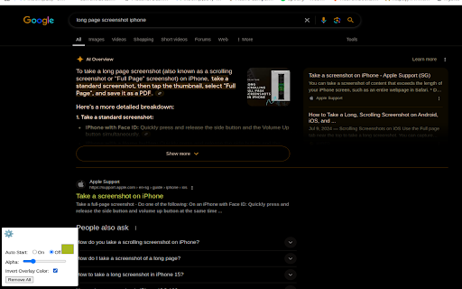 Page Overlay Filter :: Adds a customizable overlay filter to web pages.