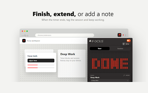 Focus Alarm Timer :: A compact productivity timer with Chrome alarm notifications.