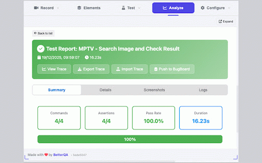 Flows - Browser Automation Testing by BetterQA :: Record browser actions, enhance with AI self-healing selectors, and run automated tests. Professional test automation made simple.