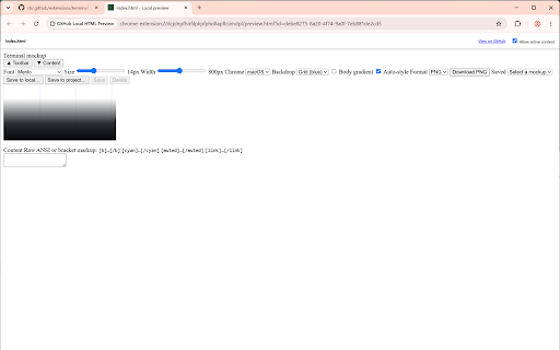 GitHub Local HTML Preview :: Preview GitHub HTML locally, including private repositories you can already access.