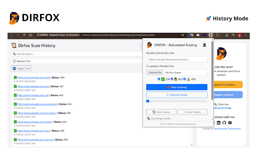DIRFOX - Endpoint Fuzzer for Pentesters :: Fuzz endpoints using custom or GitHub-hosted wordlists. Built for security researchers and pentesters.